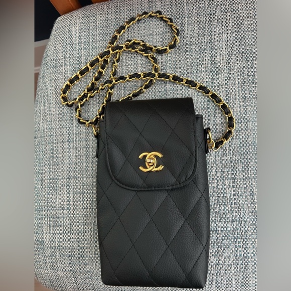CHANEL Black Leather VIP  with Gold Hardware - Picture 1 of 8